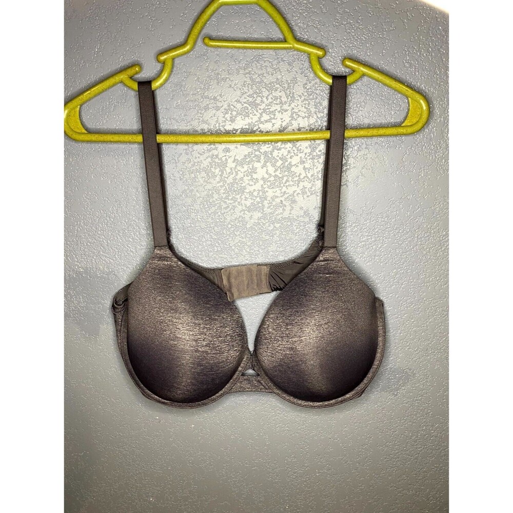 Victoria Secret Perfect Shape Bra 38DDD Padded Underwire Adjustable Grey